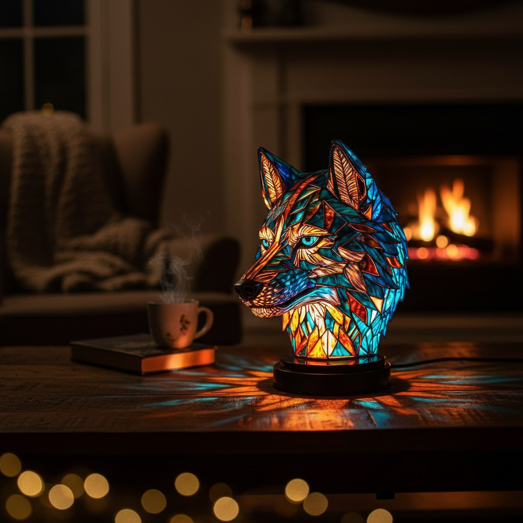 Bo, Lámpara con Forma de Lobo