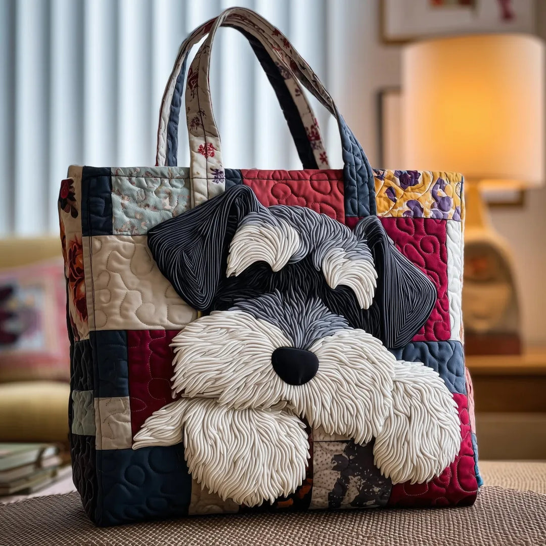 Bolso de Compras Hecho a Mano con Schnauzer