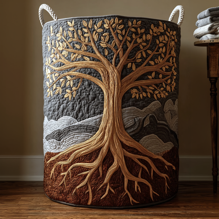 Cesta de Ropa Acolchada – con Paisaje Natural NCU0QN057