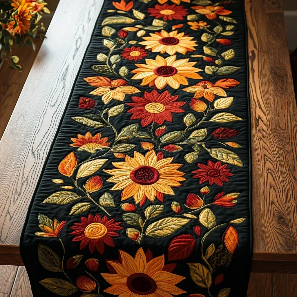 Camino de Mesa Acolchado - Girasoles de Otoño