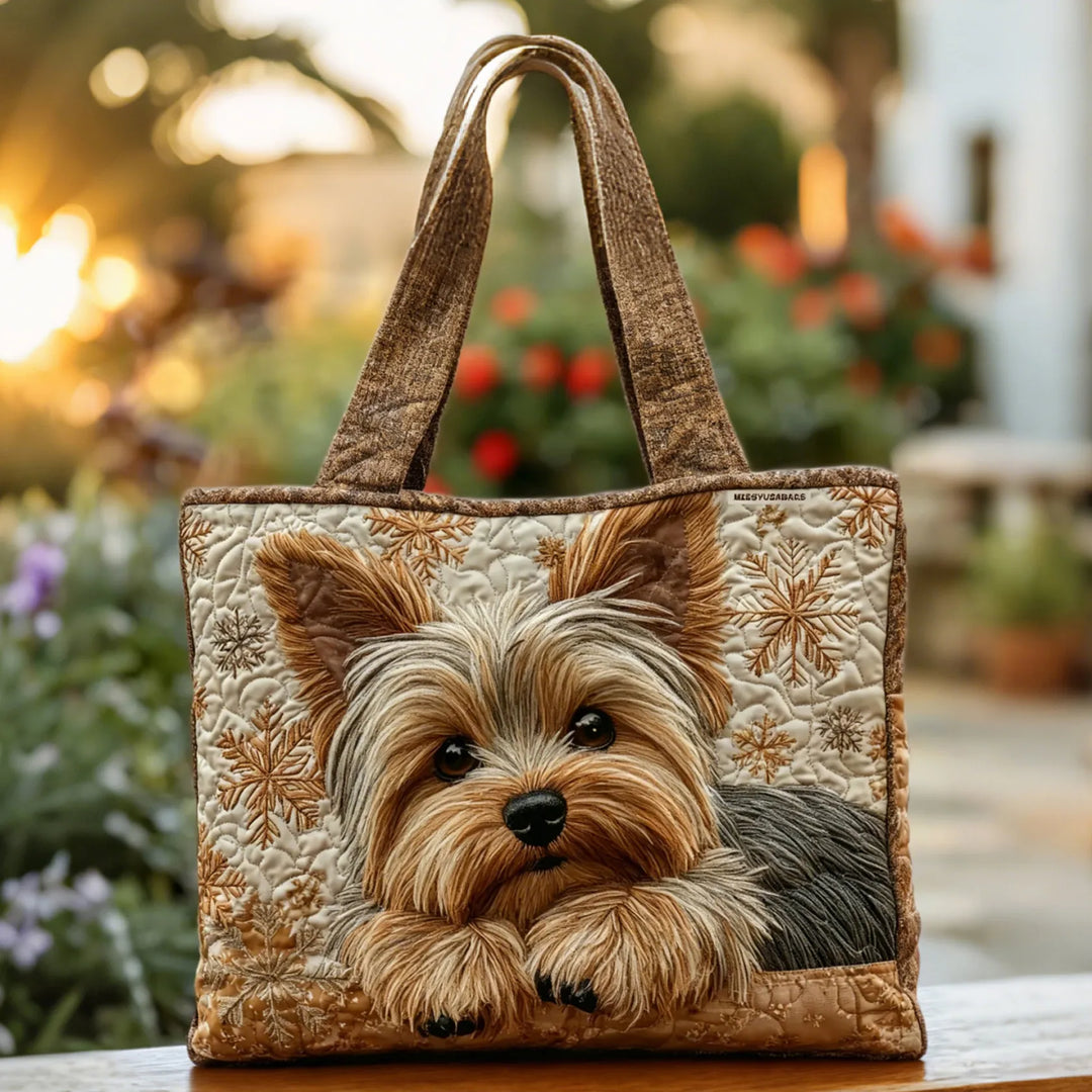 Bolso Hecho a Mano Brillante de Yorkie