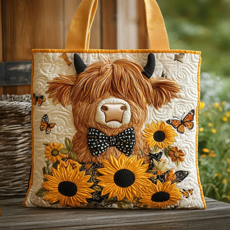 Bolso Acolchado con Mariposa y Lazo