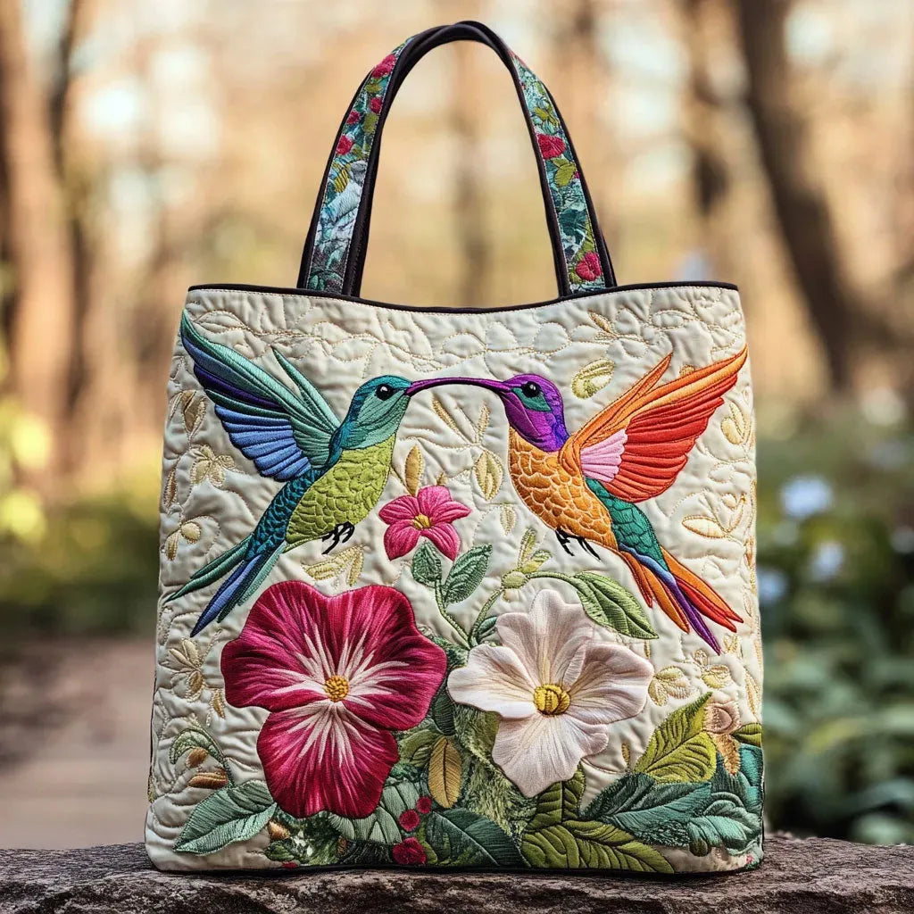 Bolso Tote Acolchado Colibrí