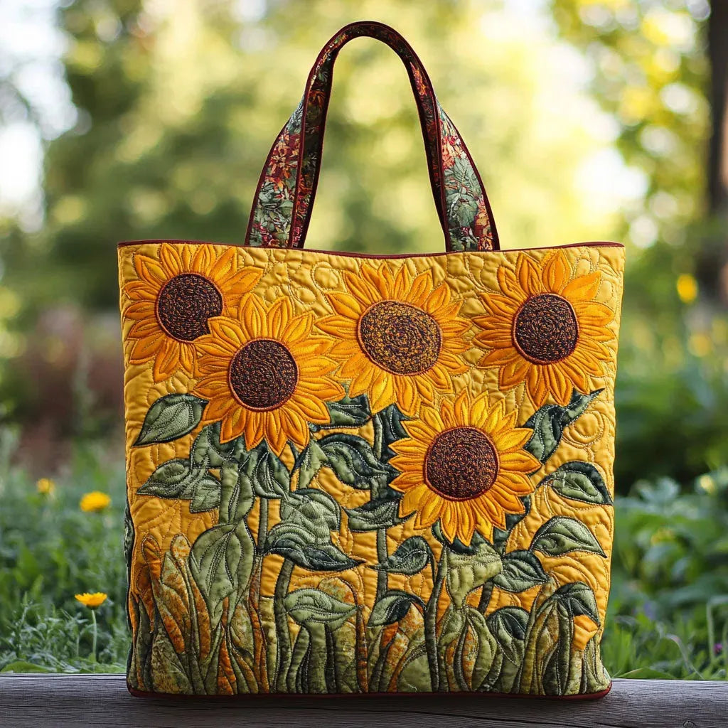 Bolso Tote Clásico con Motivo de Girasol