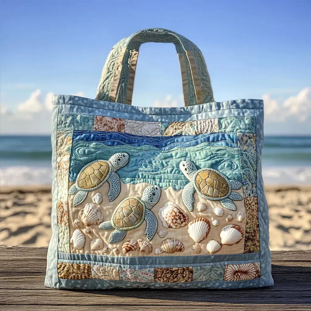 Bolso Tote Hecho a Mano de Tortuga en Patchwork