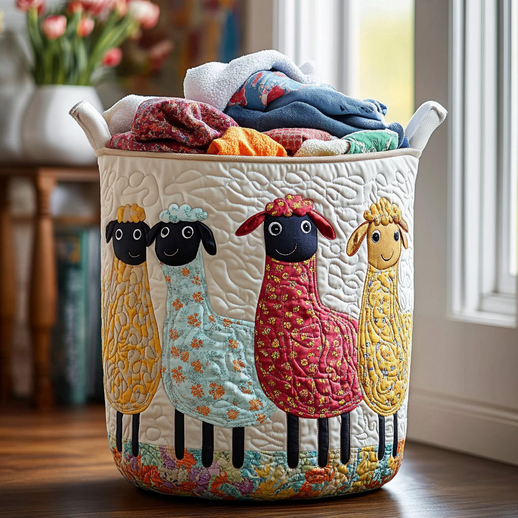 Cesta de Ropa Acolchada – en Forma de Oveja NCU0QN029