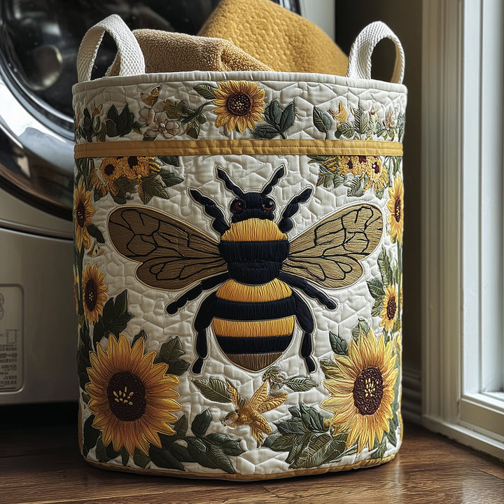 Cesta de Ropa Acolchada – con Abejas y Flores NCU0TH2998