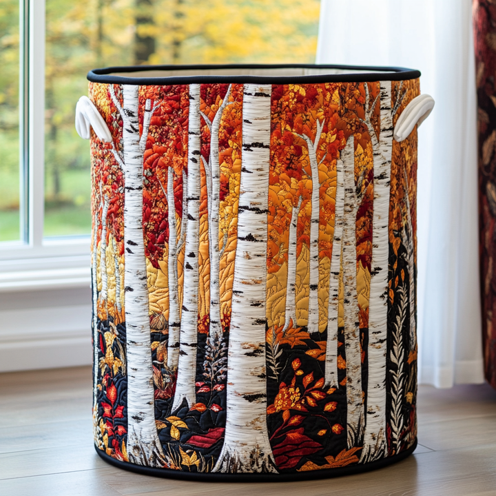 Cesta de Ropa Acolchada – con Paisaje de Bosque NCU0QN056