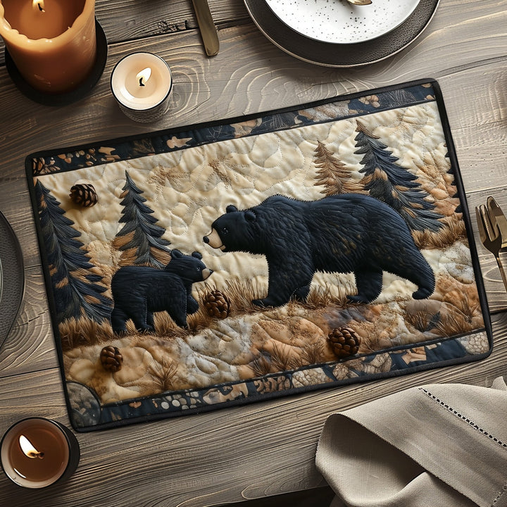 Individuales Acolchados – de la Familia de Osos Negros NCU0DV4309
