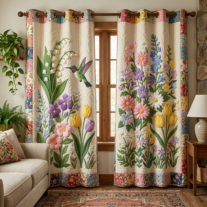 Cortinas Acolchadas – Jardín en Flor NCU0TV1758