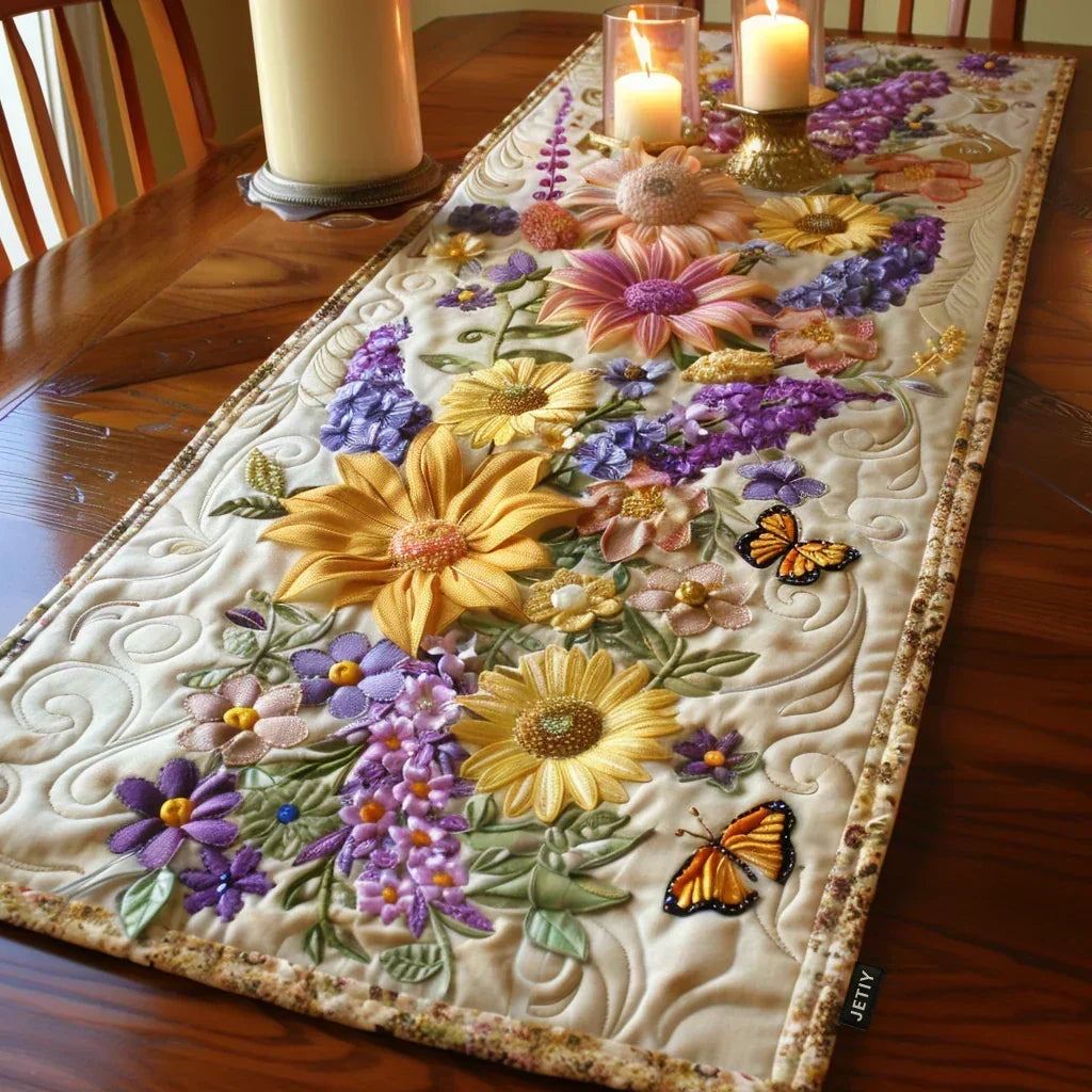 Camino de Mesa Acolchado - Jardín en Flor