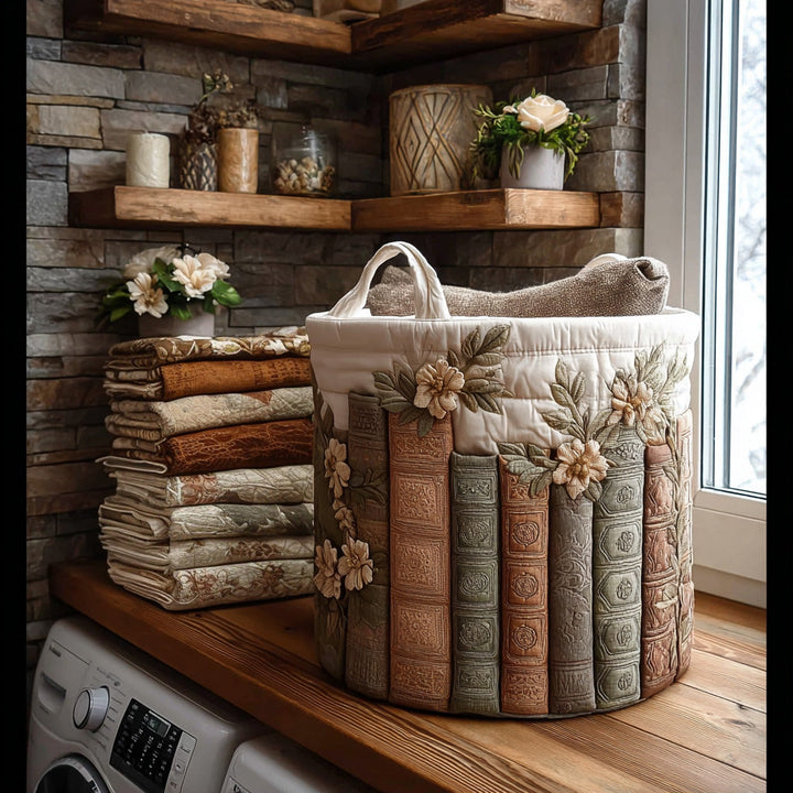 Cesta de Ropa Acolchada – con Motivo Literario NCU0QN016