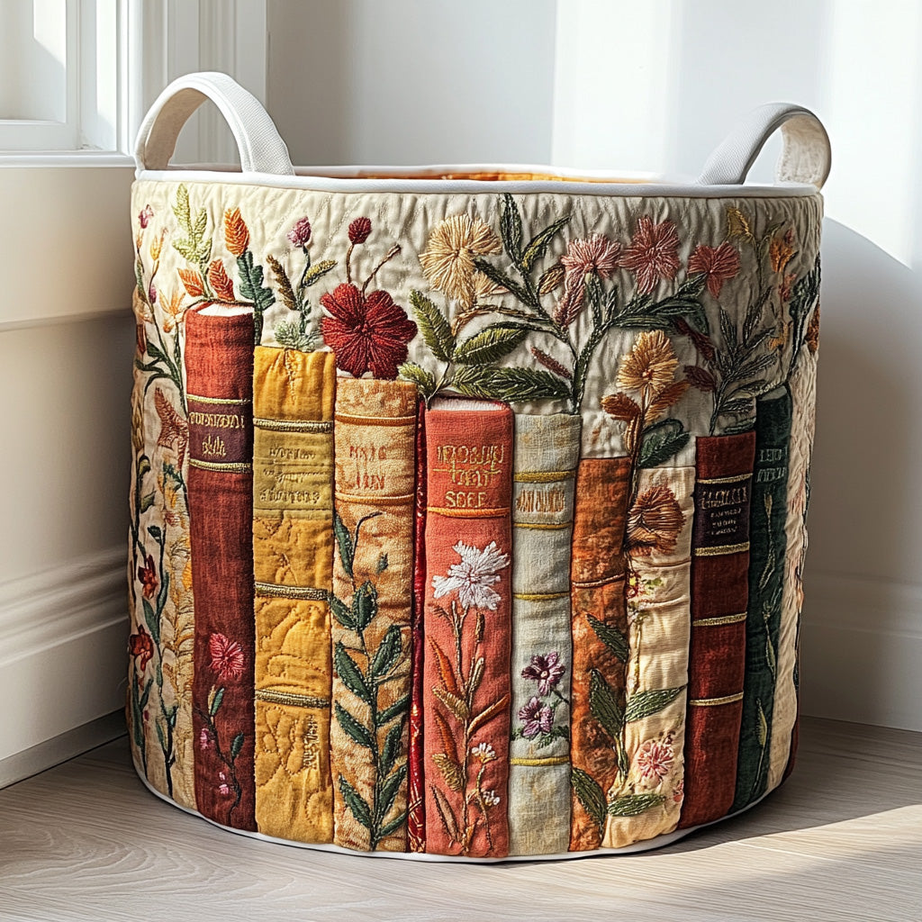 Cesta de Ropa Acolchada – con Motivo Literario NCU0PVL459