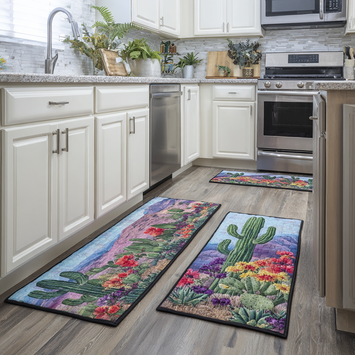 Tapete de Cocina Antideslizante – Camino de Cocina Cactus y Paisaje Desértico NCU0DK10922