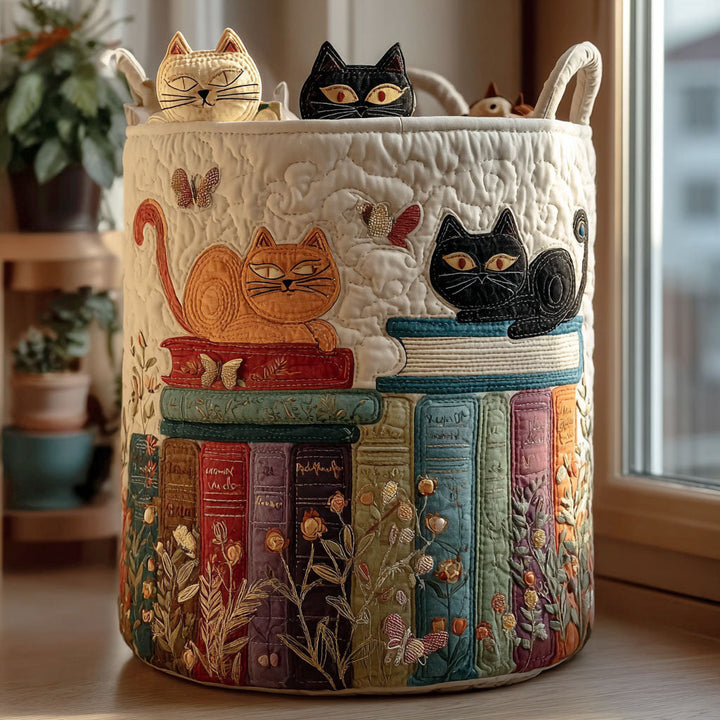 Cesta de Ropa Acolchada – con Gatos NCU0PTT2478