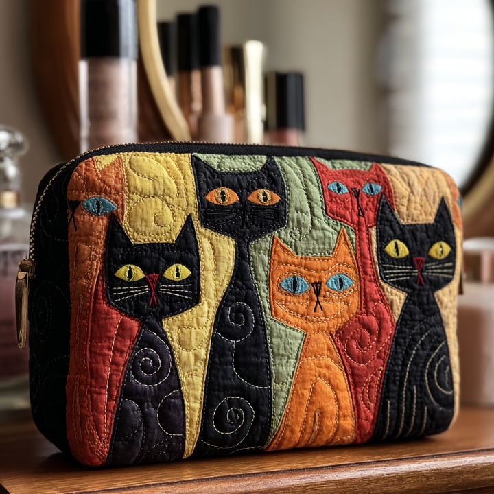 Neceser Acolchado con Gato Decorativo NCU0DK10146