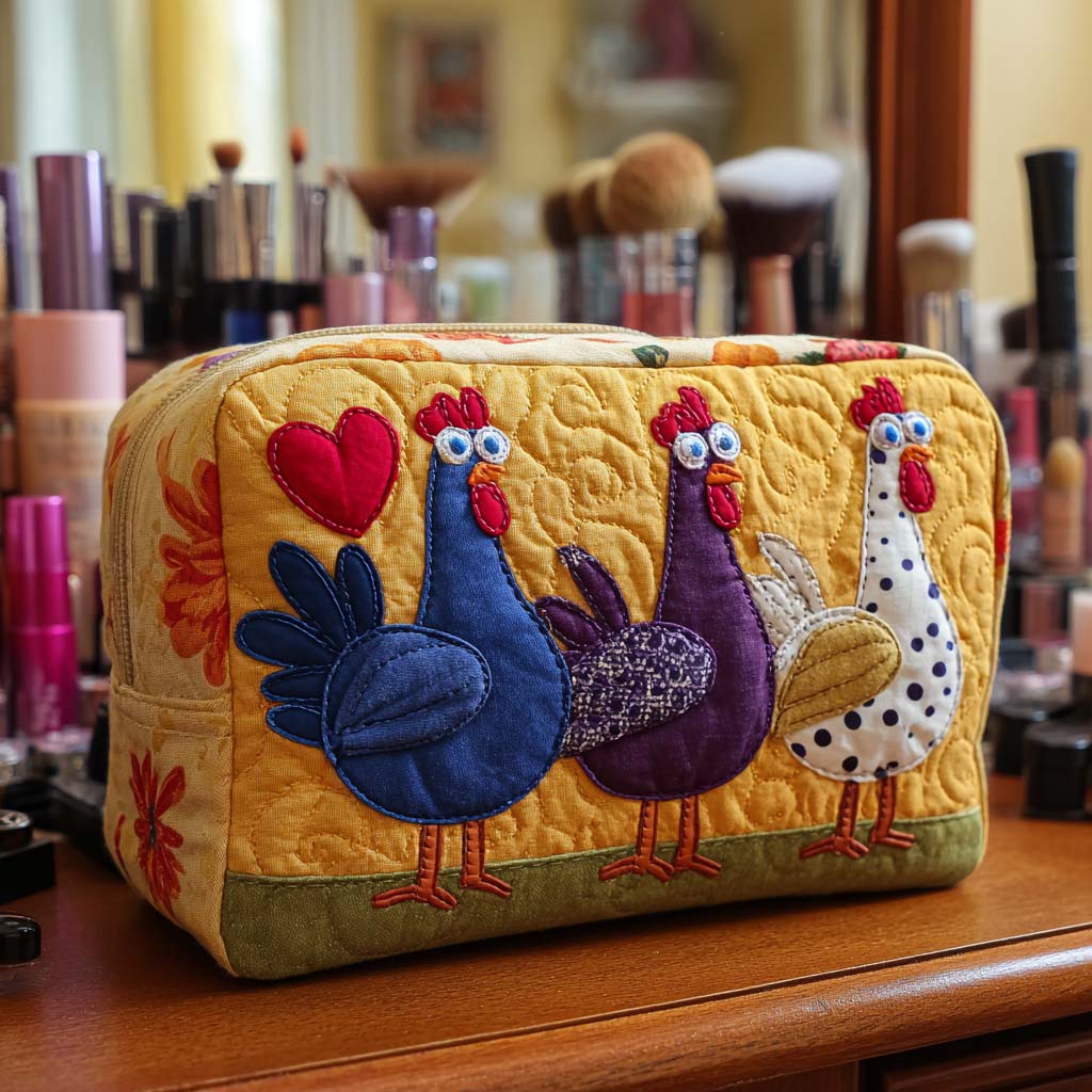 Neceser Acolchado con Gallina Decorativa NCU0NT10537