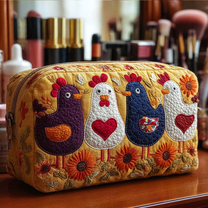 Neceser Acolchado con Plumas de Gallina NCU0NT10539