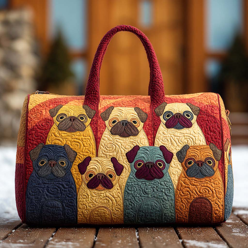 Bolso de Viaje Acolchado – Pug Rechoncho
