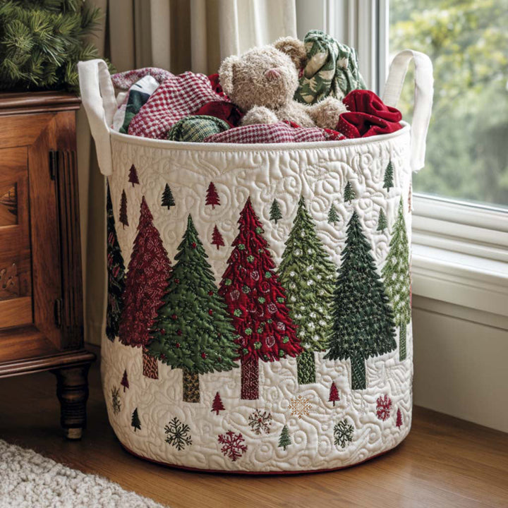 Cesta de Ropa Acolchada – con Estampado Navideño NCU0NNT1558