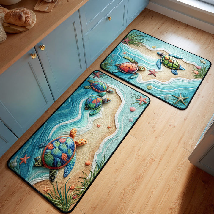 Tapete de Cocina Antideslizante – Ambiente Costero Relajante NCU0TD1444