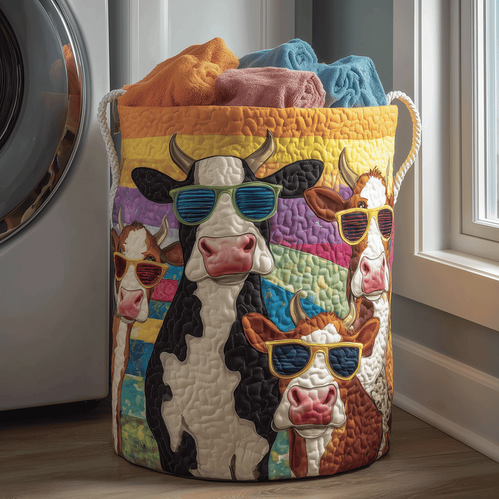 Cesta de Ropa Acolchada – con Vaca Highland NCU0TH2915