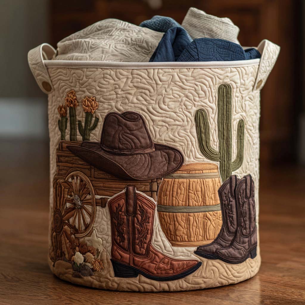 Cesta de Ropa Acolchada – con Vaca Highland NCU0NNT2663