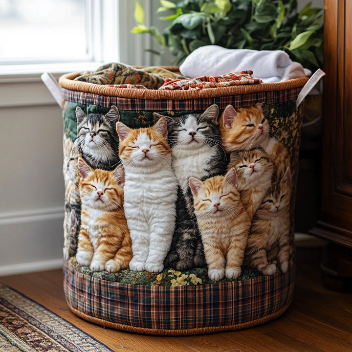 Cesta de Ropa Acolchada – con Gato Acogedor NCU0DV845