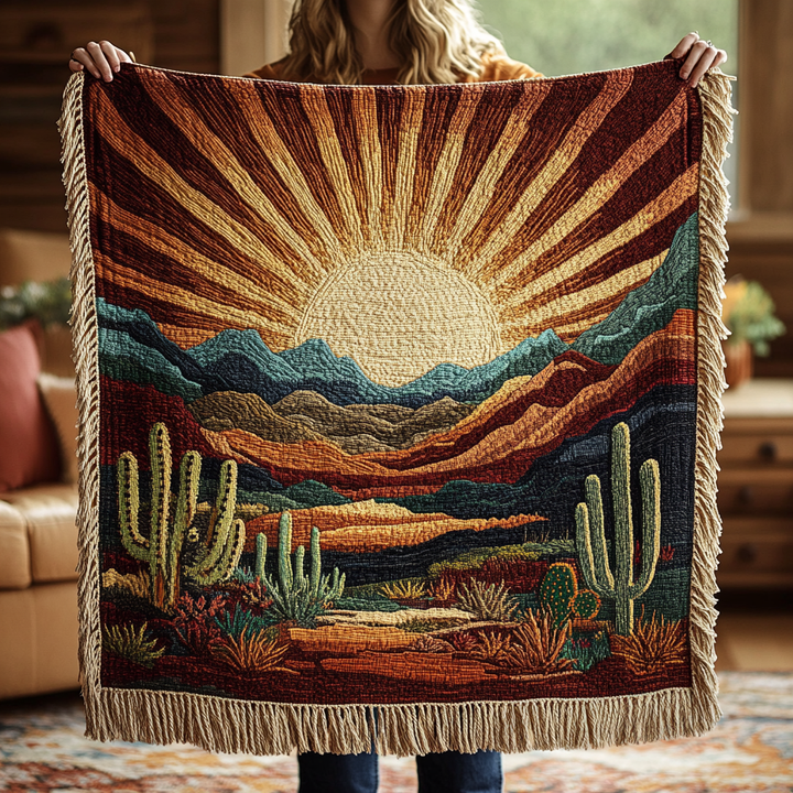 Manta Tejida – Cactus Acogedor NCU0VH3425