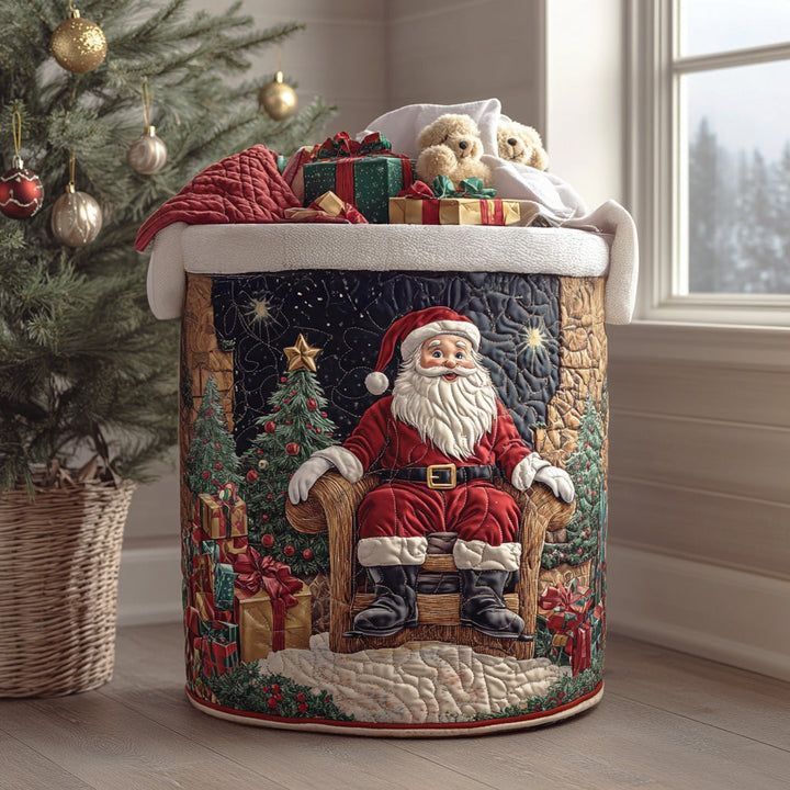 Cesta de Ropa Acolchada – con Estampado Navideño NCU0QN028