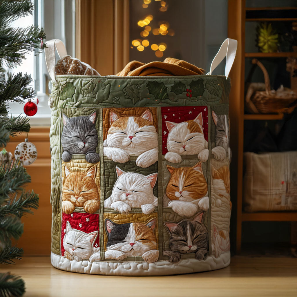 Cesta de Ropa Acolchada – con Gato Acogedor NCU0PTT1375