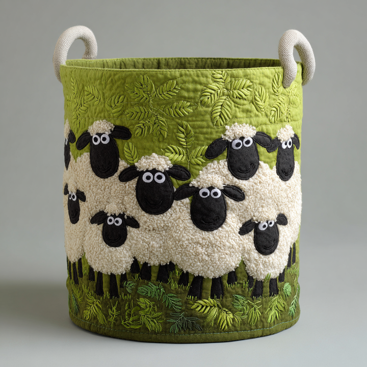 Cesta de Ropa Acolchada – con Ovejitas NCU0DDK1806