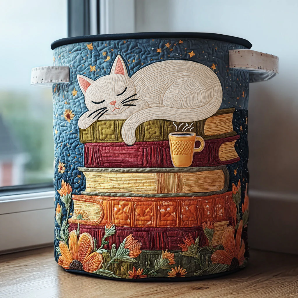 Cesta de Ropa Acolchada – en Forma de Gato NCU0QN041