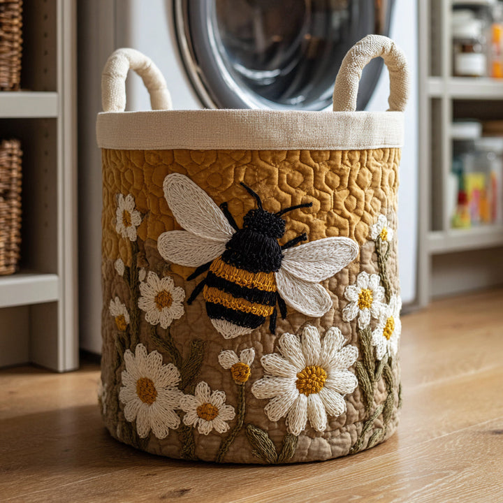 Cesta de Ropa Acolchada – con Abejas y Flores NCU0HNH004