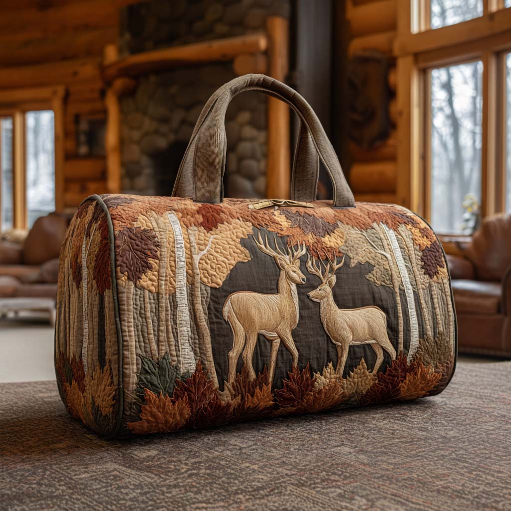 Bolso de Viaje Acolchado – Ciervo en el Bosque