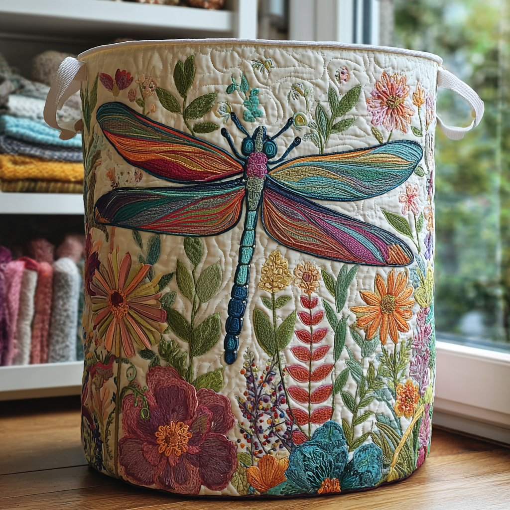 Cesta de Ropa Acolchada – con Libélulas NCU0DDK1148