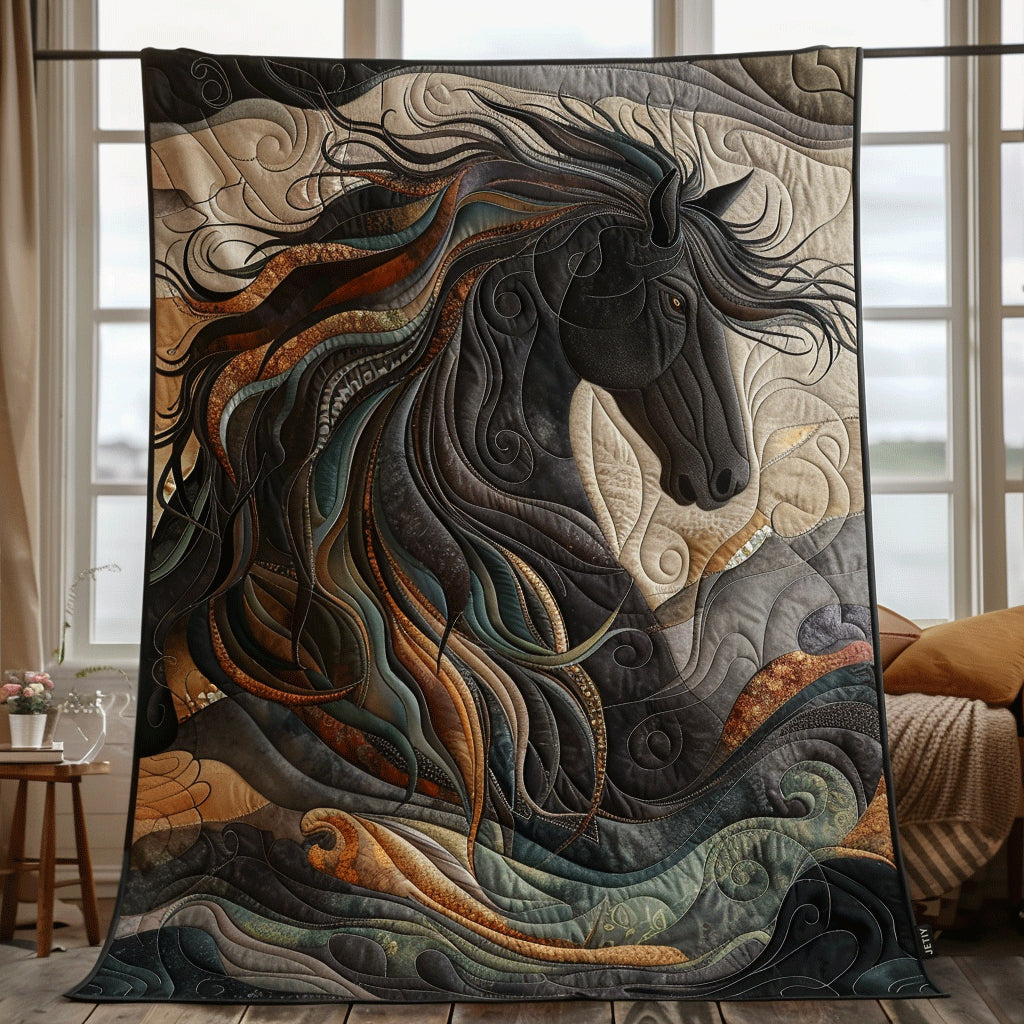 Manta Acolchada – con Diseño Dinámico de Caballos NCU0PD178