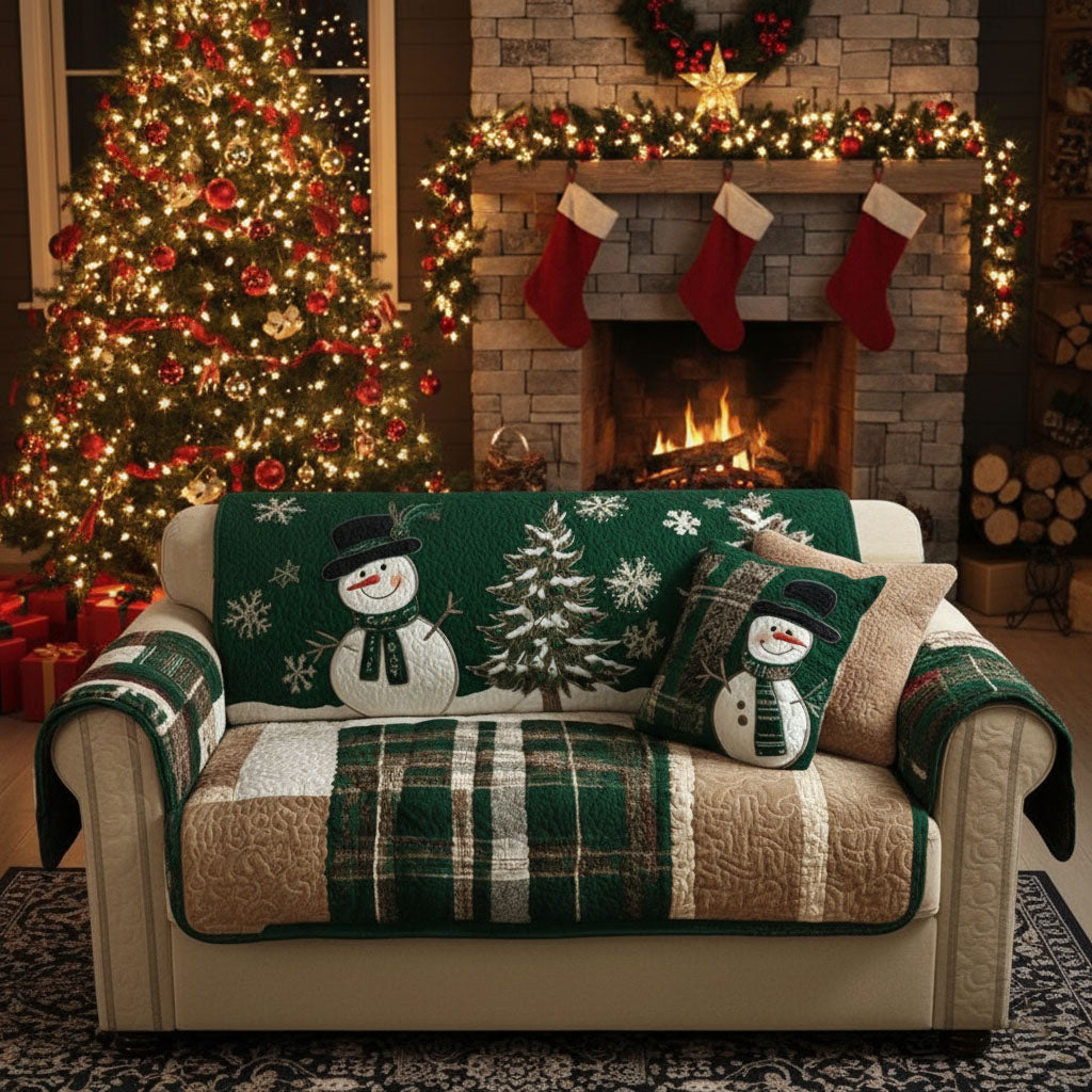 Funda de Sofá Acolchada – con Noches Festivas y Verde Perenne NCU0PT10360
