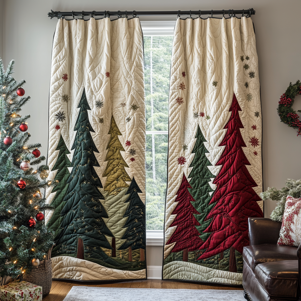 Cortinas Acolchadas – Camino de Siempreverdes NCU0DK11485