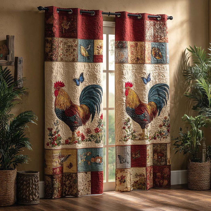 Cortinas Acolchadas – con Motivo de Gallinas de Granja NCU0XD2106