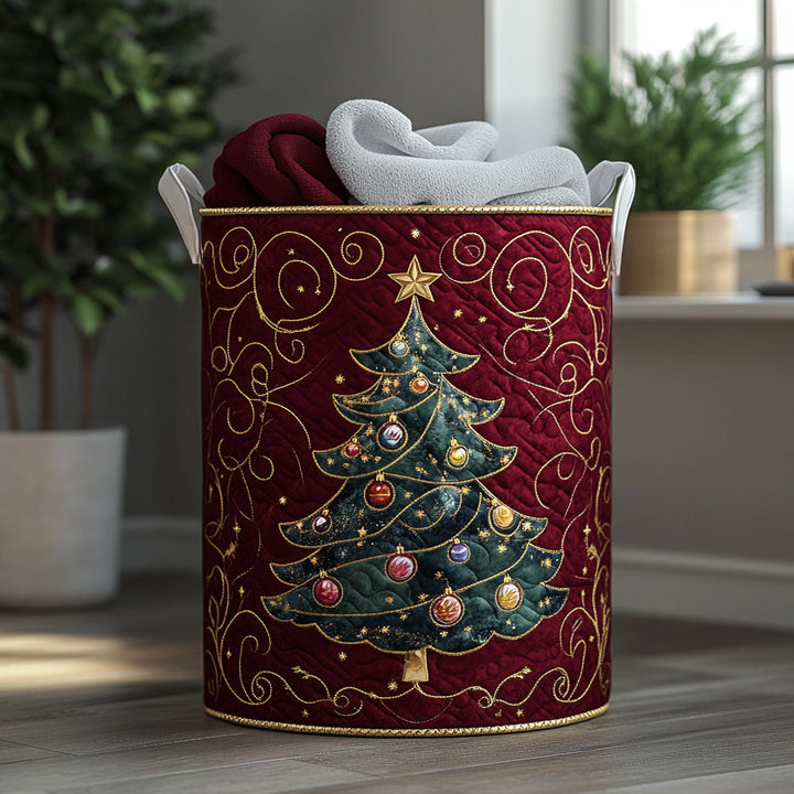Cesta de Ropa Acolchada – con Estampado Navideño NCU0QN028