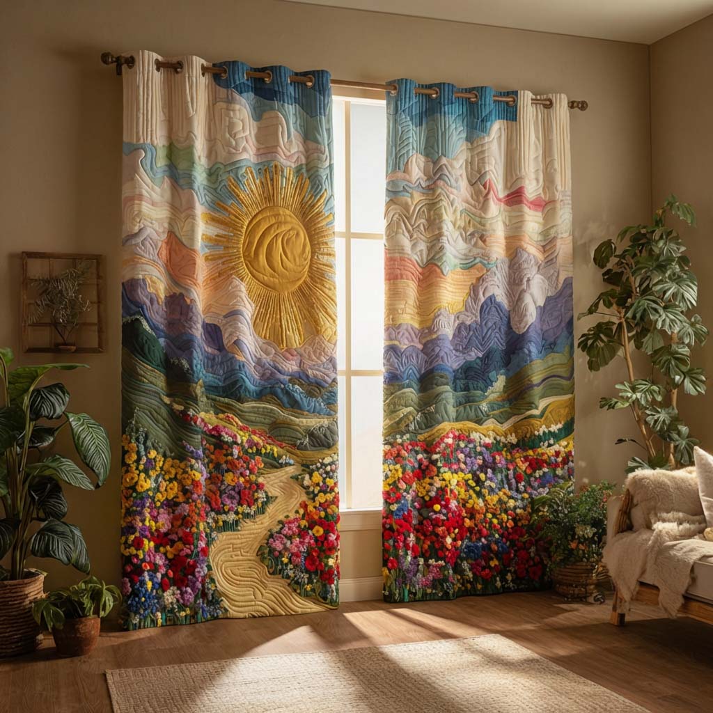 Cortinas Acolchadas – Sendero Floral NCU0HH1765