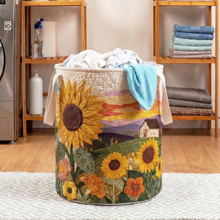 Cesta de Ropa Acolchada – con Diseño Floral NCU0NTD018