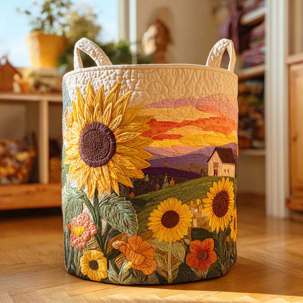 Cesta de Ropa Acolchada – con Girasol NCU0QN042