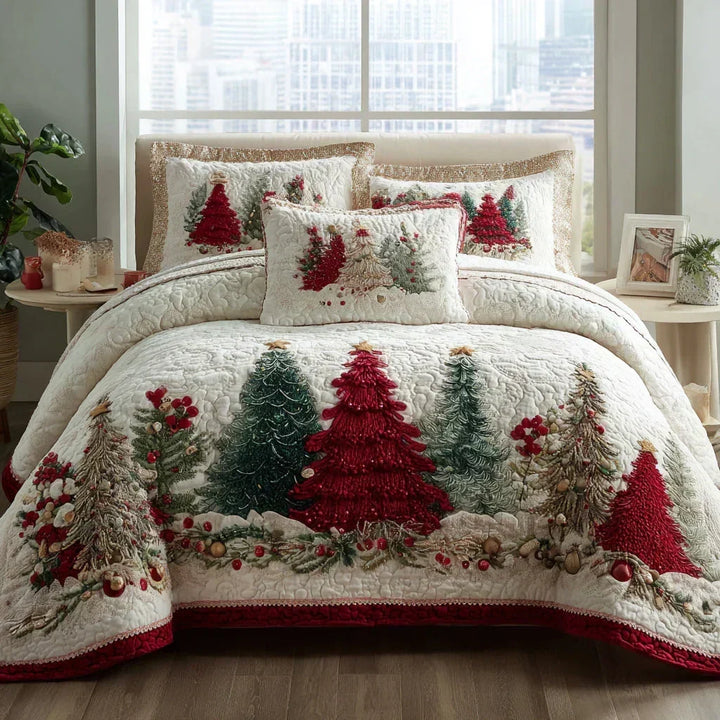 Juego de Cama Acolchado de 3 Piezas – La Maravilla del Invierno