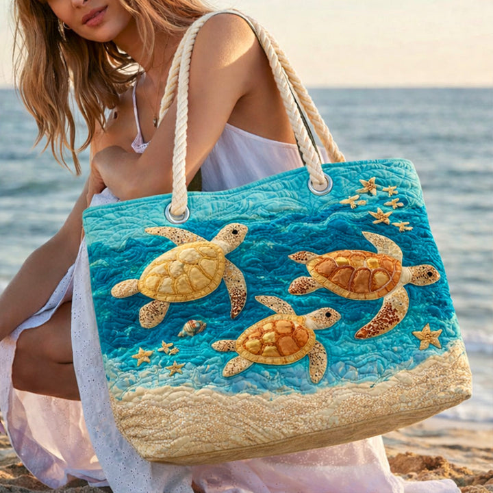 Bolso de Playa Hecho a Mano | Costa Dorada de Tortugas