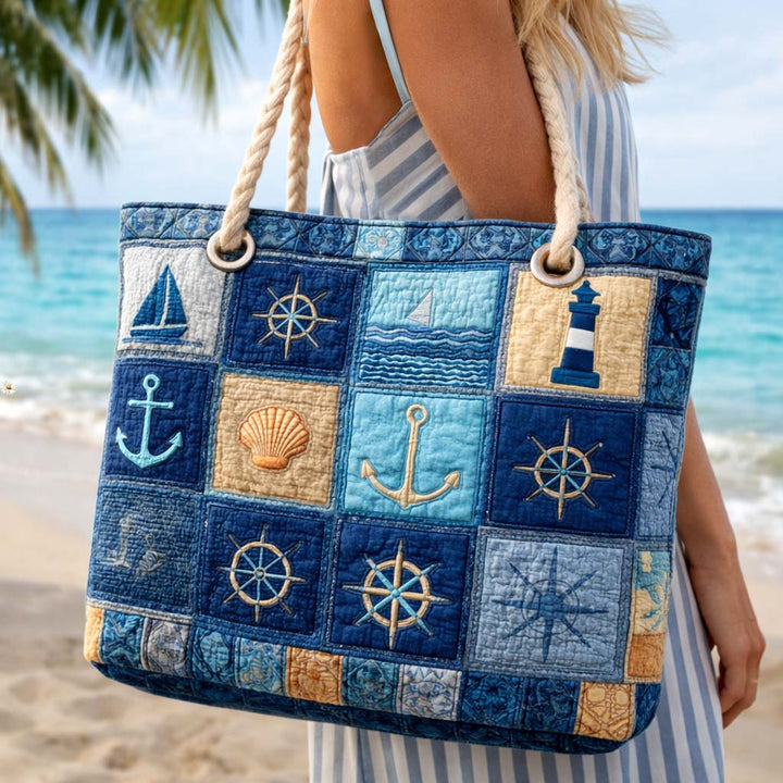 Bolso de Playa Hecho a Mano | Azul Náutico