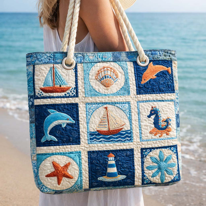 Bolso de Playa Hecho a Mano | Criaturas Marinas