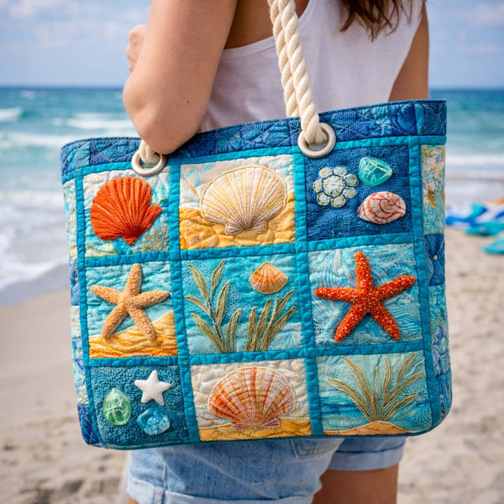 Bolso de Playa Hecho a Mano | Conchas Costeras