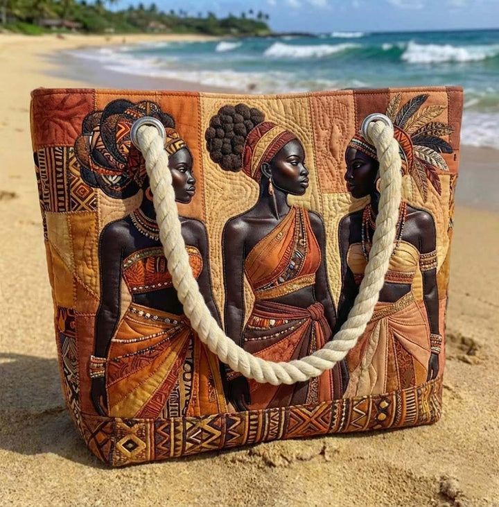 Bolso de Playa Hecho a Mano | Resplandor Melanin Queens